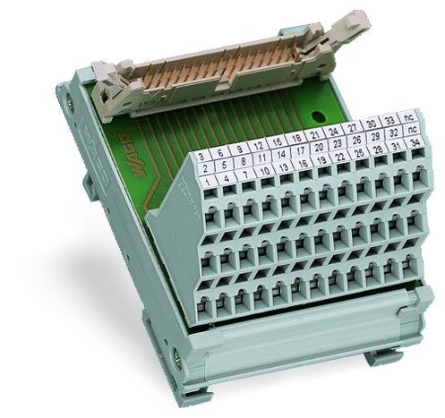 Wago 289-619 | Interface module, Pluggable connector per DIN 41651, 64-pole, Triple-deck PCB terminal blo